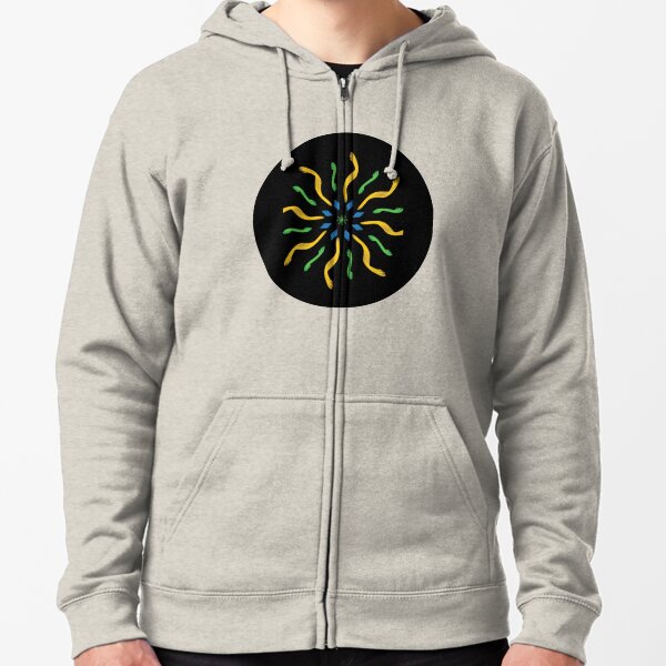 mandala 12- Life is the blossom for which love is the nectar Zipped Hoodie