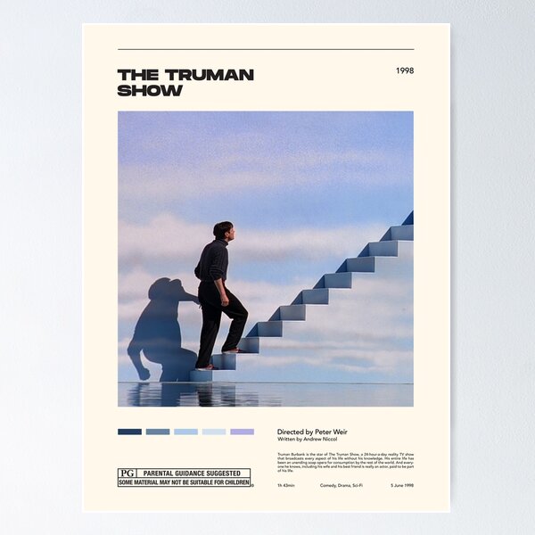 Item preview, The Truman Show / Classicult Prints / Vintage Retro Art Print / Minimalist Poster / Home Decor designed and sold by ResetYogaClub.