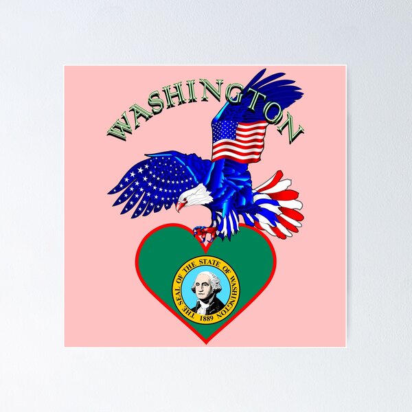 Item preview, Alvesart - Patriotic Eagle with Washington Emblem designed and sold by Alvesart.