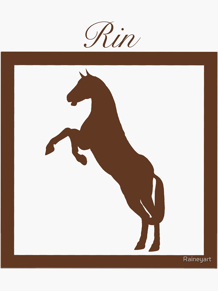 "Fruits basket rin, horse " Sticker for Sale by Raineyart Redbubble