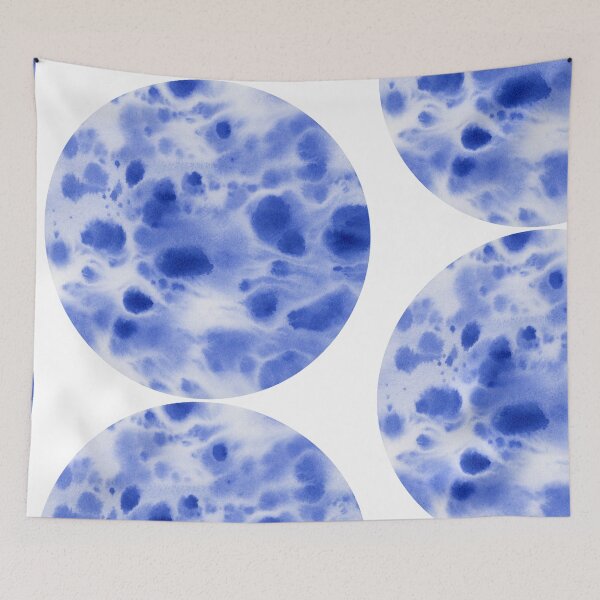 Item preview, Blue travertine (circle) designed and sold by FJBourne.