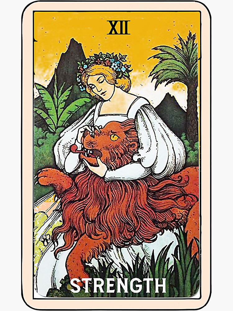 Strength Tarot Card Sticker - Becca