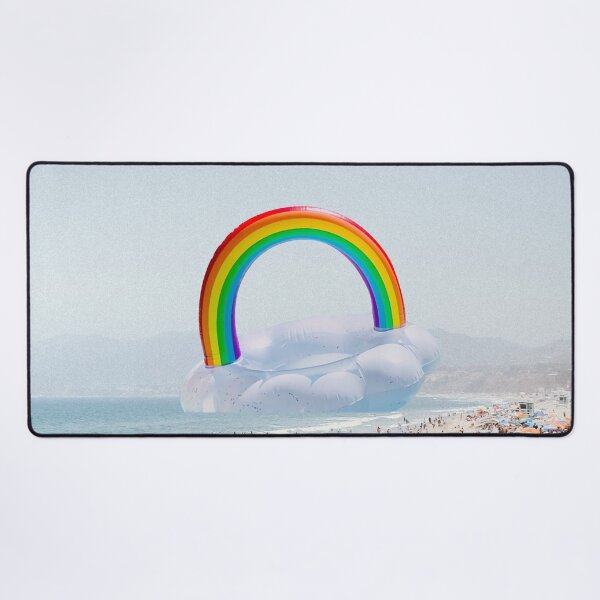 Item preview, Playing raibow cloud at beach designed and sold by ESCAPZ.