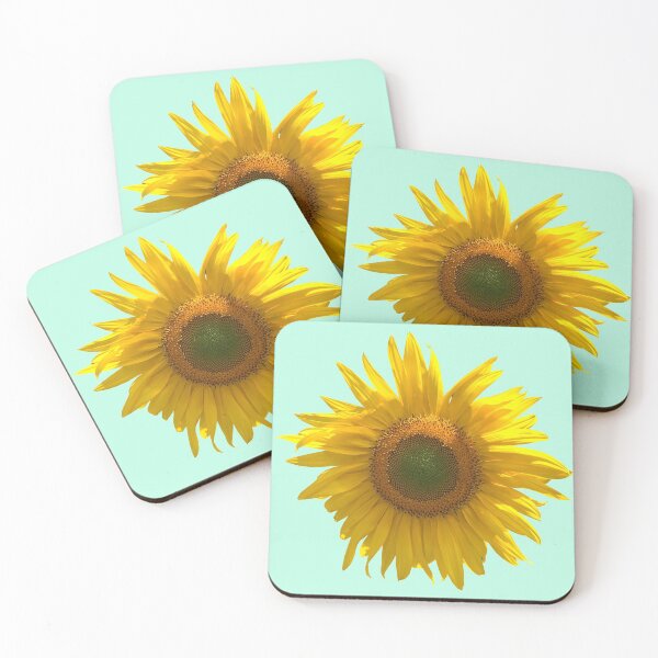 Item preview, Sunflower photograph (mint background) designed and sold by tifft.