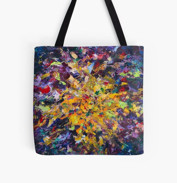 Item preview, Burst, Expressive Abstract Landscape, Purple & Yellow Painting by Courtney Hatcher designed and sold by cghatcherart.