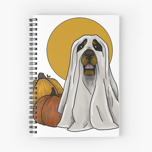 Item preview, Ghost Dog with Pumpkins designed and sold by LindseyHam6.