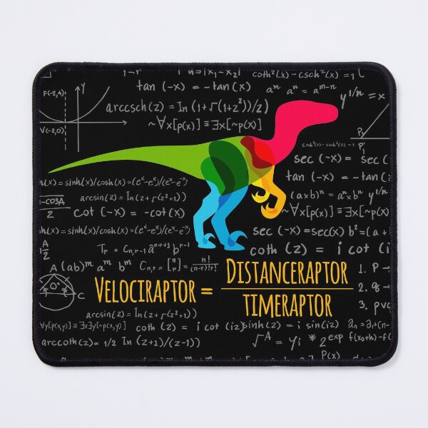 Item preview, Math Geek | Velociraptor Math | Funny Dinosaur Velocity Formula designed and sold by johnii1422.