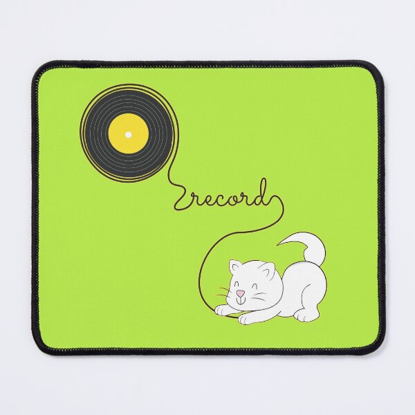 Item preview, Little Kitten Recording her Lime Music Wool Ball designed and sold by thewishdesigns.