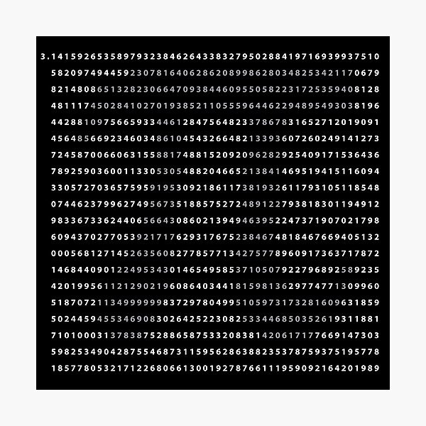 1000 Pi Photographic Print