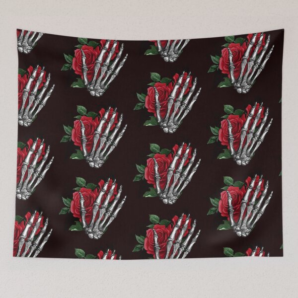 Item preview, Red Roses and a Skull Hand designed and sold by fredgarden8.