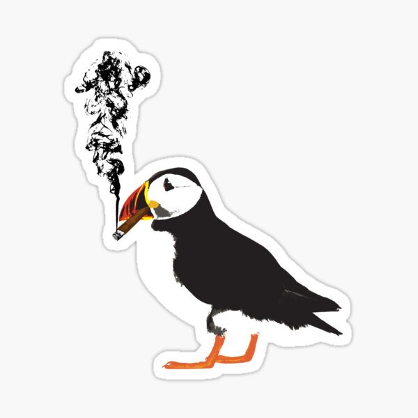 Item preview, Puffin puffin on a cigar designed and sold by monsterplanet.