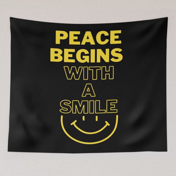Item preview, Peace Begins With A Smile - Motivational Design designed and sold by ReVamp  Store.