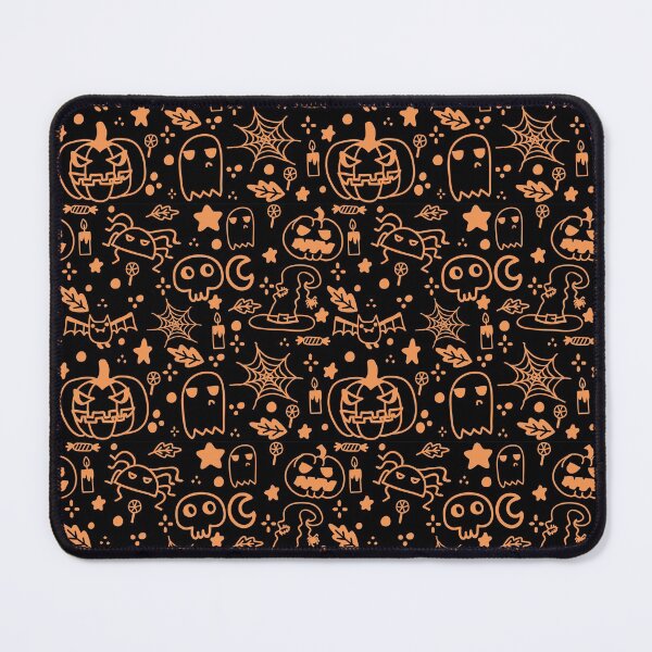 Item preview, Halloween Pattern with Pumpkin Skulls And Spider - black designed and sold by tshirtprod.