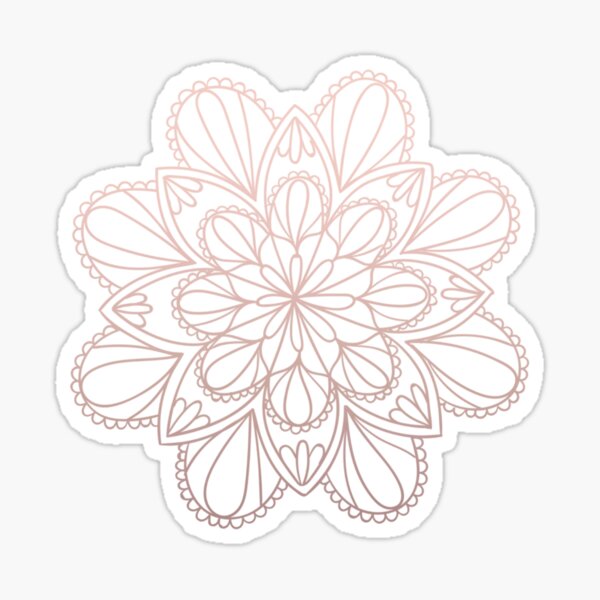 Rose gold mandala Sticker