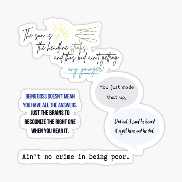 Jack Kelly Quotes Sticker Pack Sticker For Sale By Samis Stagedoor Redbubble