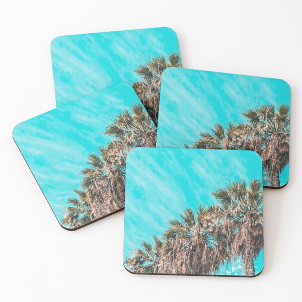 Item preview, Pastel Palm Trees Nature Blue Sky Hearts designed and sold by thesandrafadzai.