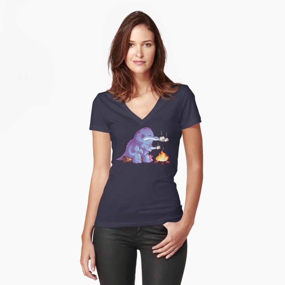 Item preview, Fitted V-Neck T-Shirt designed and sold by Obvian.