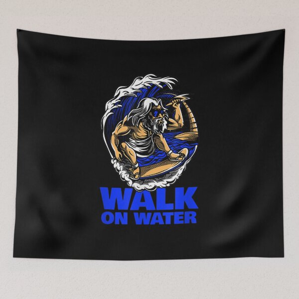 Item preview,  Surfing Jesus Walk Water Christian Surfer designed and sold by donnagia.