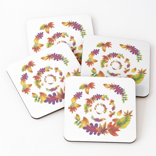 Item preview, Autumn Leaves - rainbow swirl designed and sold by Bennet and Bird.