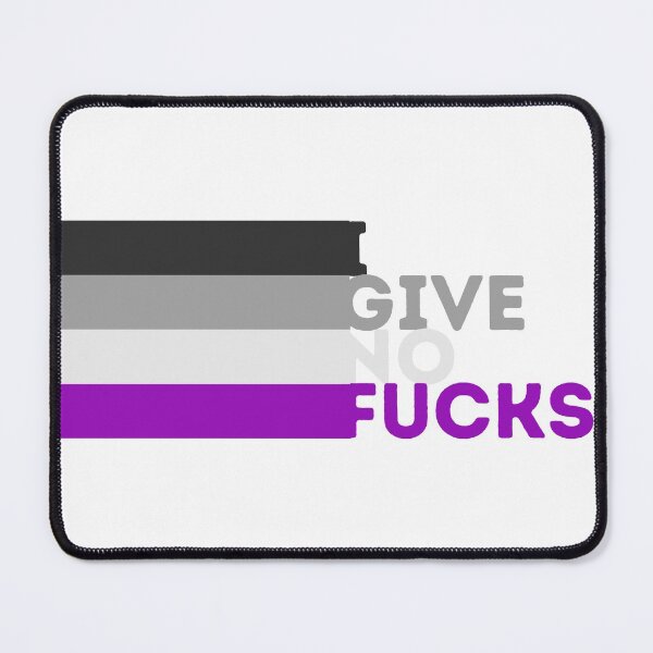Item preview, I Give No Fucks. Asexual Pride designed and sold by Subtle Pride Shop.