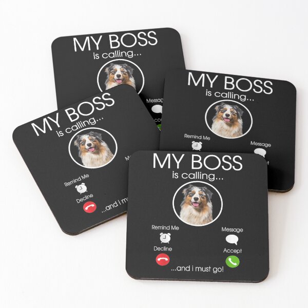 Item preview,  Boss Calling Australian Shepherd Lovers Gifts designed and sold by donnagia.