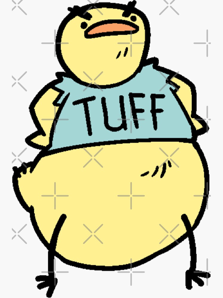 Thumbnail 3 of 3, Sticker, Tuff Birdblob designed and sold by Sabtastic.