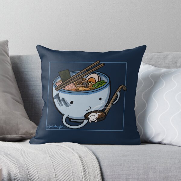 Ramen :: Carnivorous Foods Series Throw Pillow
