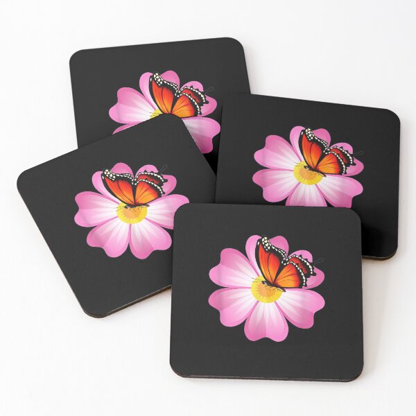 Item preview,  Pink Flower Orange Butterfly designed and sold by donnagia.