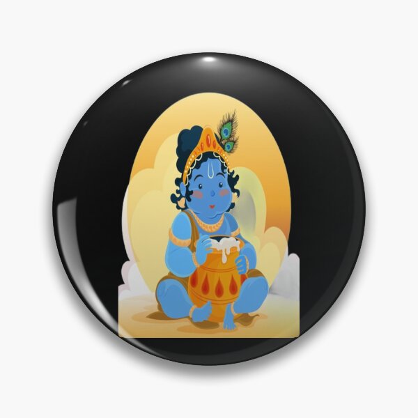 Item preview, happy Janmashtami Day indian god baby krishna eating butter sticker and T-shirt designed and sold by angel1818.