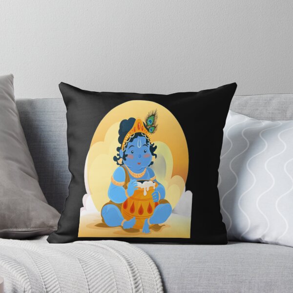 Item preview, happy Janmashtami Day indian god baby krishna eating butter sticker and T-shirt designed and sold by angel1818.