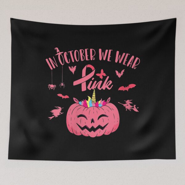 Item preview,  We Wear Pink Pumpkin Halloween Breast Cancer  designed and sold by hanesmlwn64.
