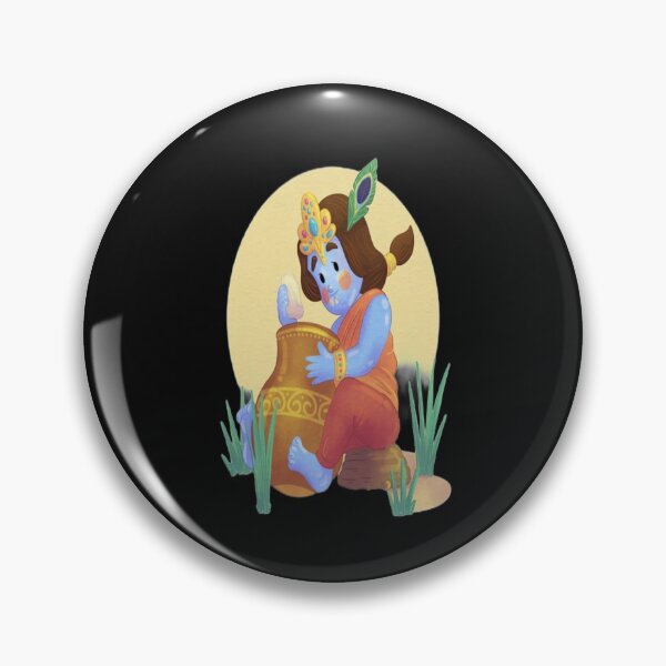 Item preview, happy Janmashtami Day indian god baby krishna eating butter sticker and T-shirt designed and sold by angel1818.