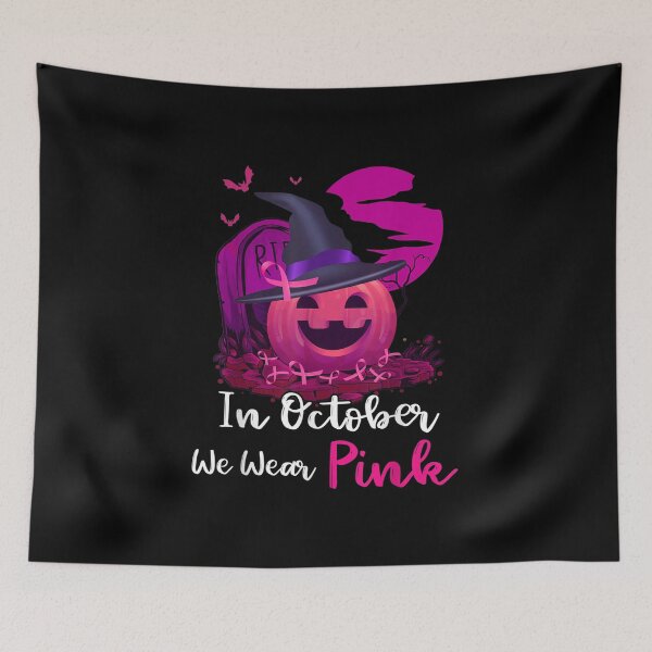 Item preview, In October We Wear Pink Pumpkin Halloween Breast Cancer designed and sold by hanesmlwn64.