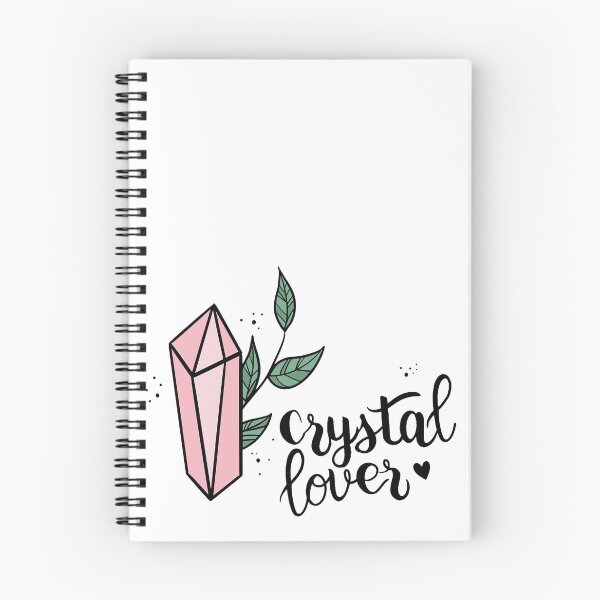 Item preview,  Pink Crystal Point Green Leaf Crystal Lover Black Hand Lettering designed and sold by ContempoCrystal.