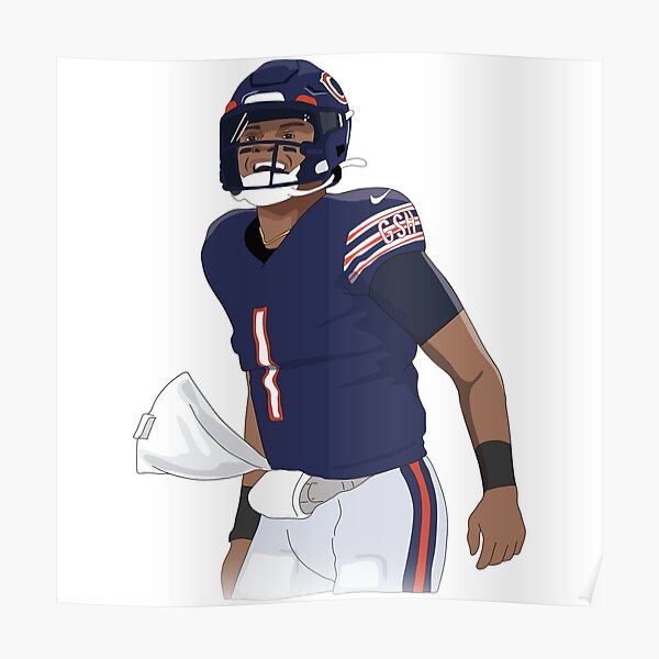 Justin Fields NFL Chicago Bears T-shirt for Sale by missbreeze, Redbubble