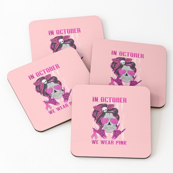 Item preview, In October We Wear Pink Sugar Skull Breast Cancer USA  designed and sold by hanesmlwn64.