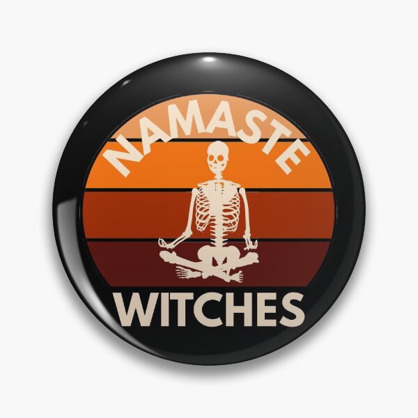 Item preview, Meditating skeleton Namaste Witches designed and sold by stickmeok.
