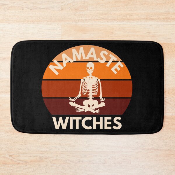 Item preview, Meditating skeleton Namaste Witches designed and sold by stickmeok.