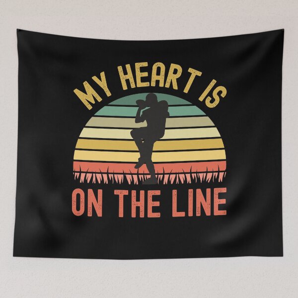 Item preview, My Heart Is On The Line Football Offense designed and sold by Fabvity.