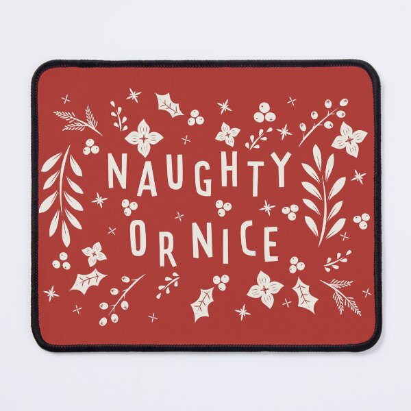 Item preview, Naughty or Nice Christmas art, illustration designed and sold by KookiePixel.