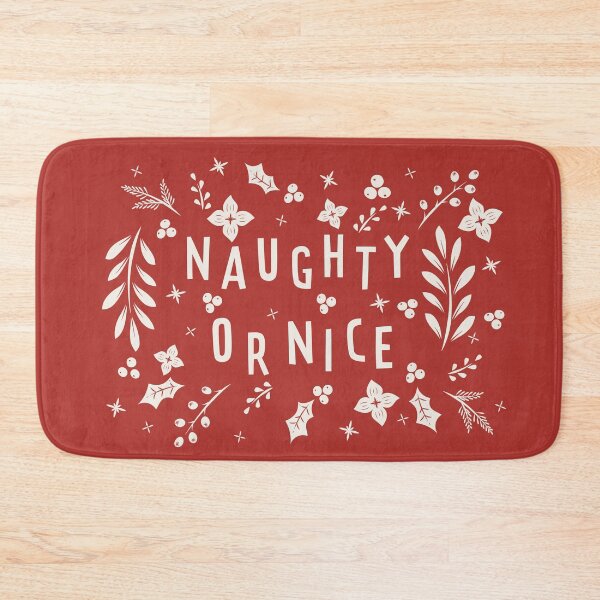 Item preview, Naughty or Nice Christmas art, illustration designed and sold by KookiePixel.