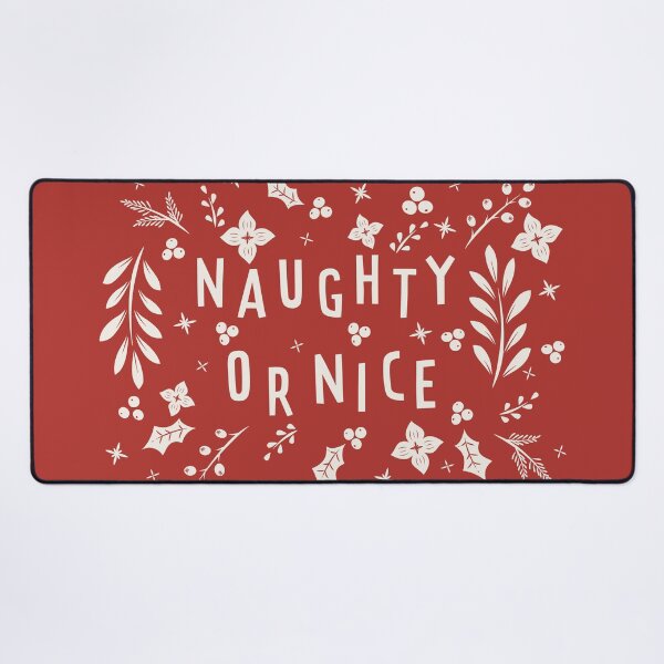 Item preview, Naughty or Nice Christmas art, illustration designed and sold by KookiePixel.