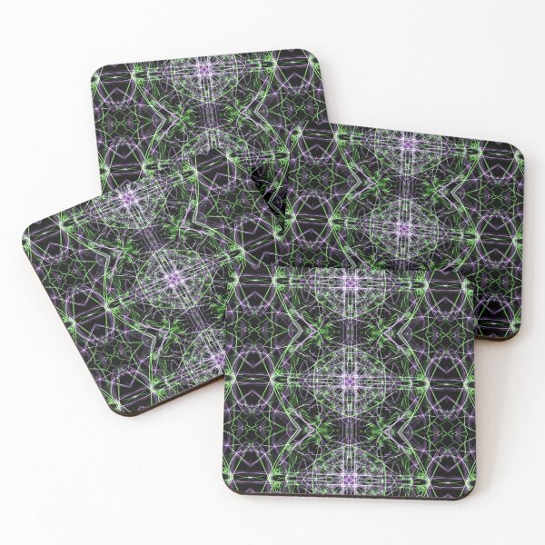 Item preview, Liquid Light Series #76 ~ Green and Purple Abstract Fractal Pattern designed and sold by Ascension Vibrations.