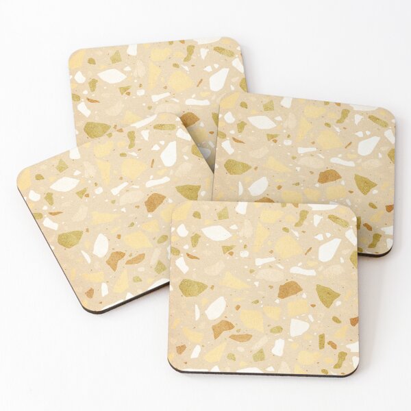 Item preview, Mustard terrazzo pattern designed and sold by WhalesWay.
