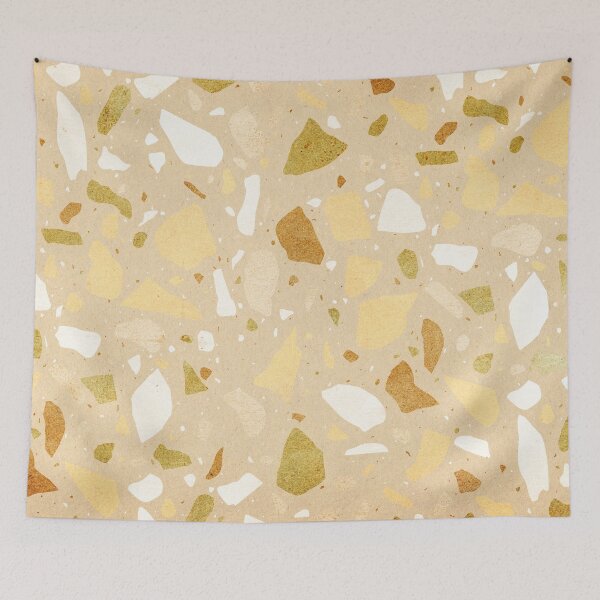 Item preview, Mustard terrazzo pattern designed and sold by WhalesWay.