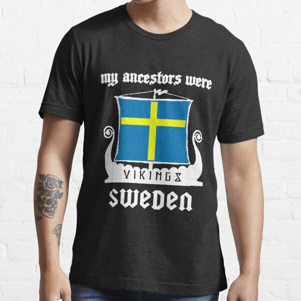 Vikings Ancestors Sweden T-Shirt Viking Roots Graphic Tee Shirt