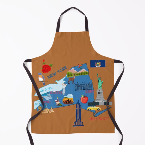 Item preview, New York tourist map with landmarks and famous symbols, USA designed and sold by mashmosh.
