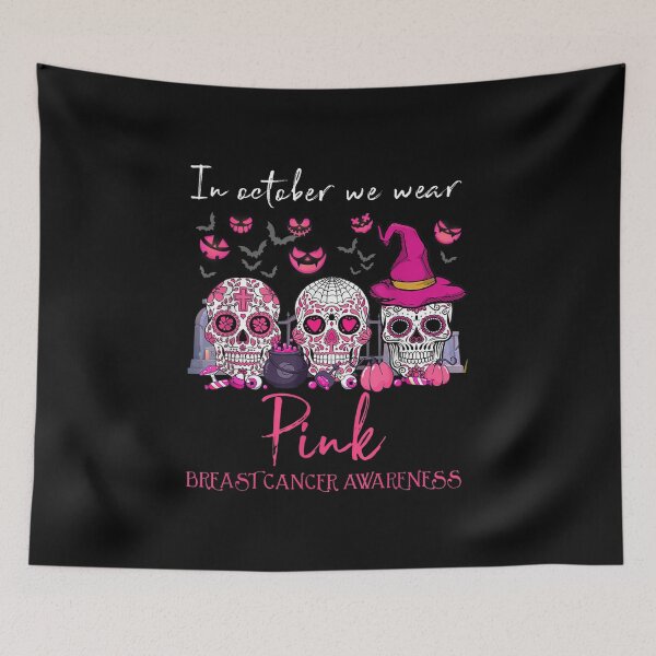 Item preview, Sugar Skull Halloween In October We wear Pink Breast Cancer designed and sold by hanesmlwn64.