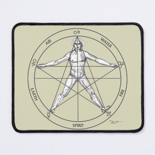 Item preview, Elemental - Vetruvian Man designed and sold by artistdiat.