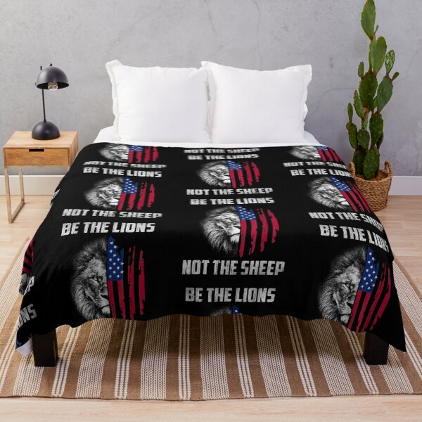Item preview, Be The Lion Not The Sheep Patriotic Lion American Patriot designed and sold by lydiamoranart.